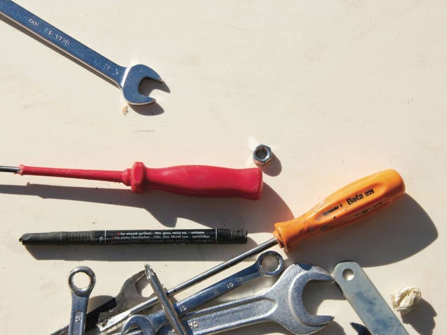 Werkzeug für den Werkzeugkoffer beim Holzhausbau
